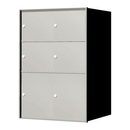Florence Mfg Co Florence 4B+ Horizontal Mailbox, 38-13/16" H, 6 Parcel, Front Loading, Aluminum, USPS 140074PLA